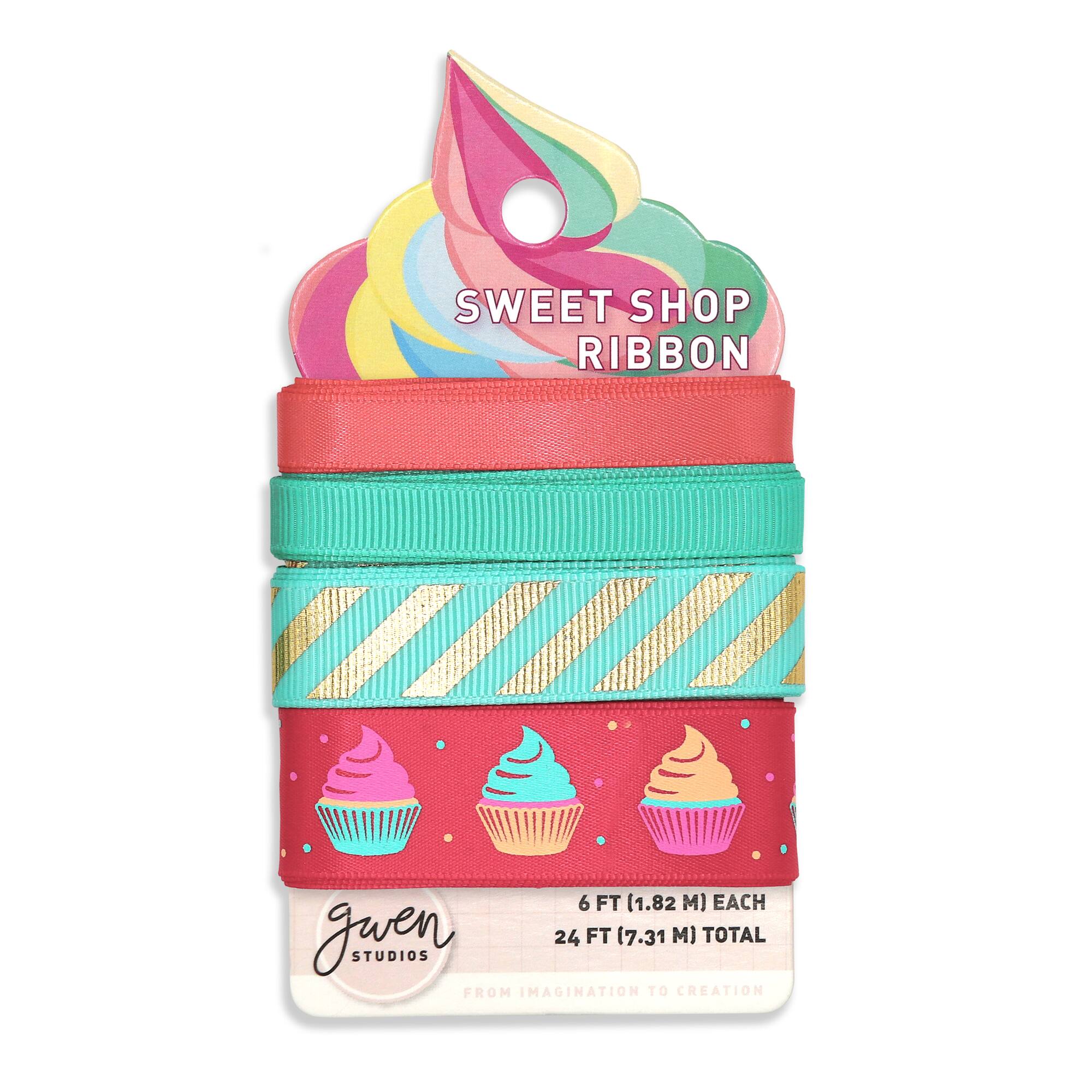 Gwen Studios Cupcakes Printed Ribbon Pack